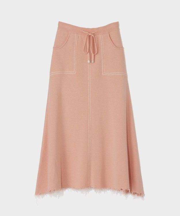 GRACE CONTINENTAL ミラノリブロングスカート ピンク