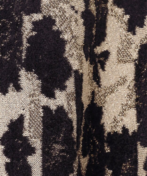 GRACE CONTINENTAL フローラルラメニットスカート ブラック