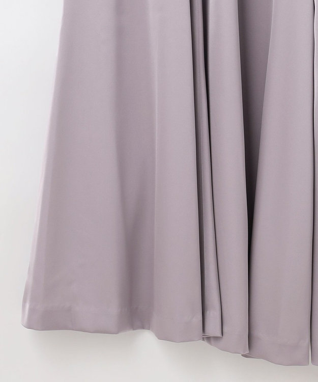 GRACE CONTINENTAL サテンフレアドレスパンツ グレー