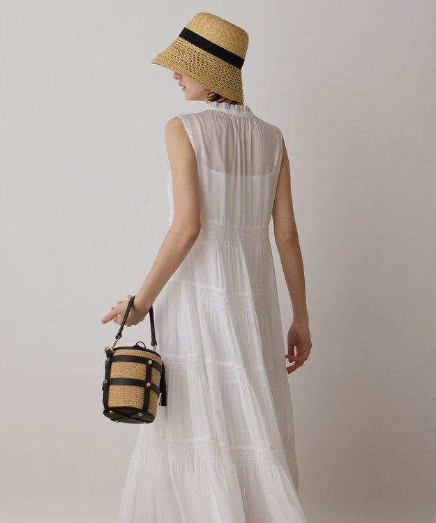 GRACE CONTINENTAL ティアードマキシカフタンワンピース ホワイト