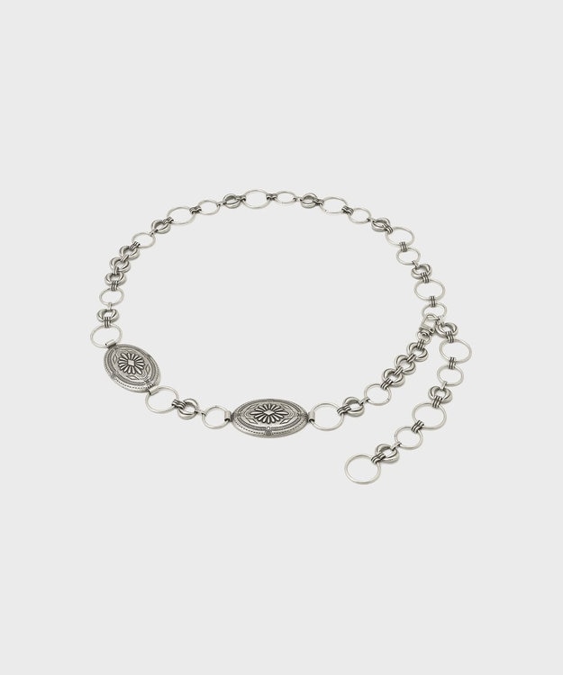 GRACE CONTINENTAL コンチョチェーンベルト シルバー