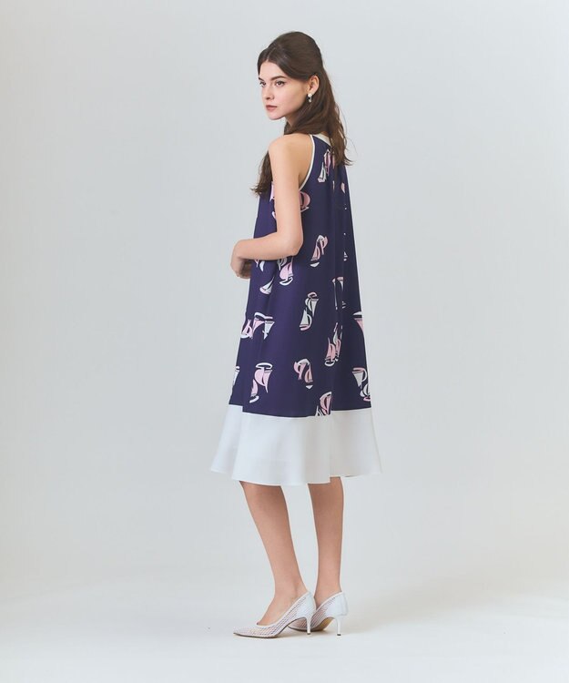 GRACE CONTINENTAL マリンホルタードレス ネイビー