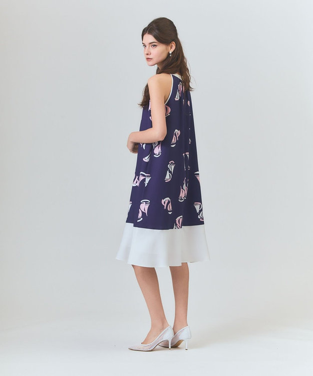 GRACE CONTINENTAL マリンホルタードレス ネイビー