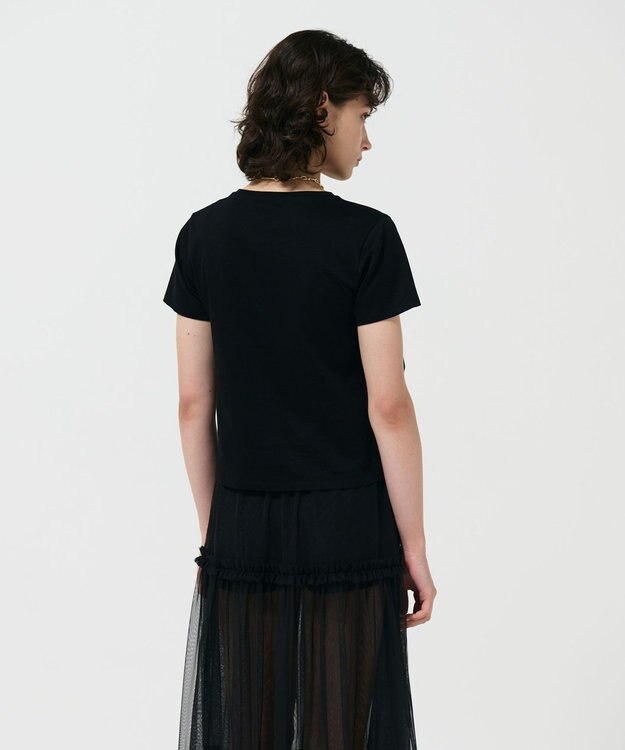 GRACE CONTINENTAL アシメフリルT ブラック