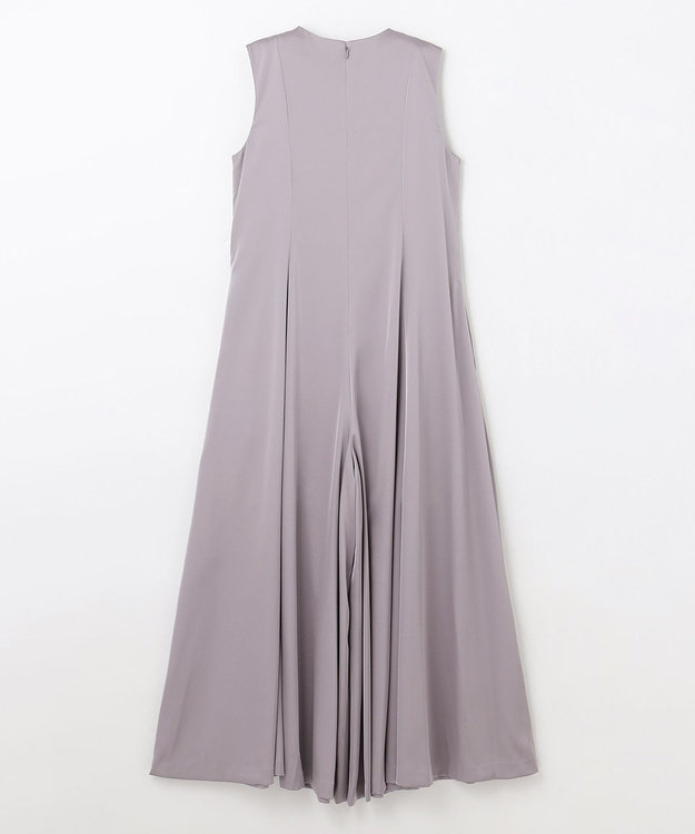 GRACE CONTINENTAL サテンフレアドレスパンツ グレー