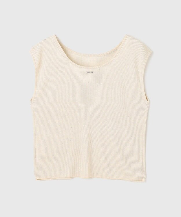 GRACE CONTINENTAL スパンコールリブトップ キナリ