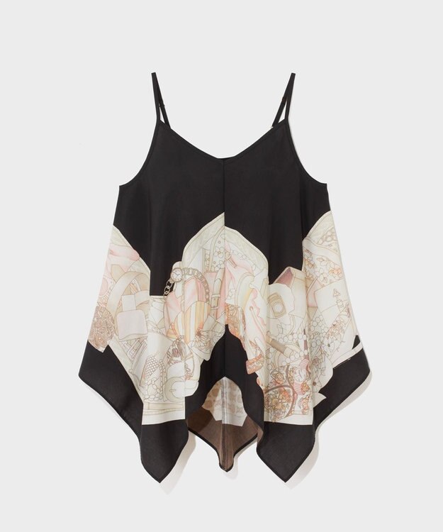 GRACE CONTINENTAL ジュエリースカーフキャミ ブラック