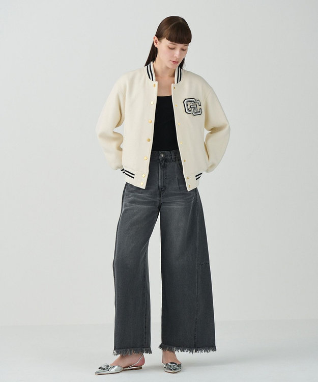 GRACE CONTINENTAL ビジューembアワードジャケット ホワイト