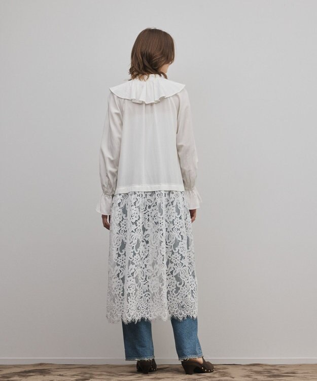 GRACE CONTINENTAL レースコンビフリルカフタンワンピース キナリ