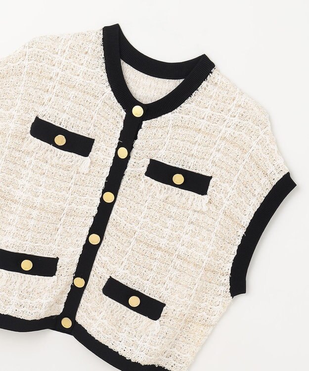 GRACE CONTINENTAL ショートニットベスト キナリ