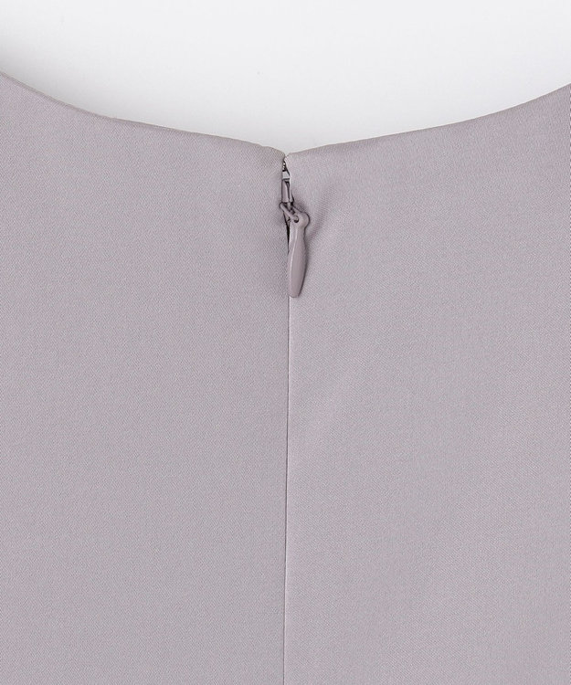 GRACE CONTINENTAL サテンフレアドレスパンツ グレー