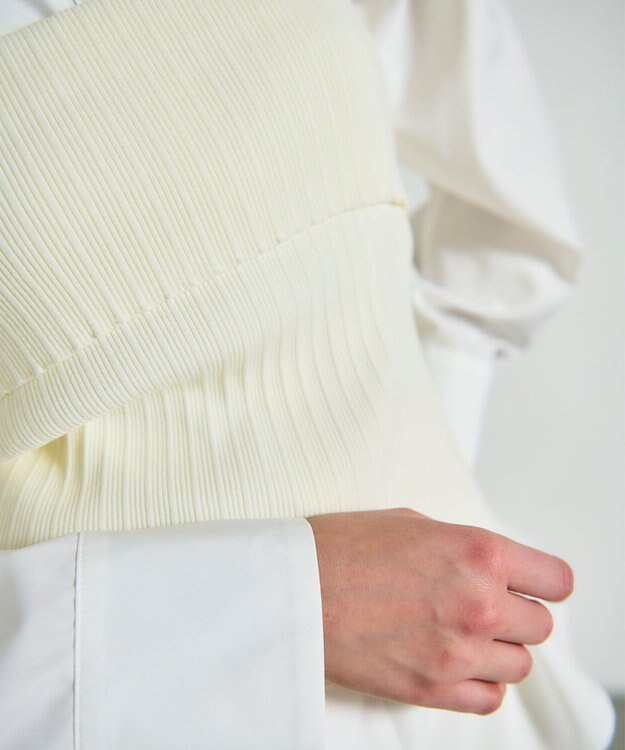 GRACE CONTINENTAL リブベアトップ ホワイト