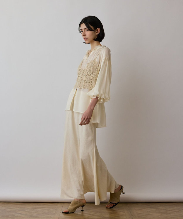 GRACE CONTINENTAL レースキャミ付カフタンブラウス キナリ