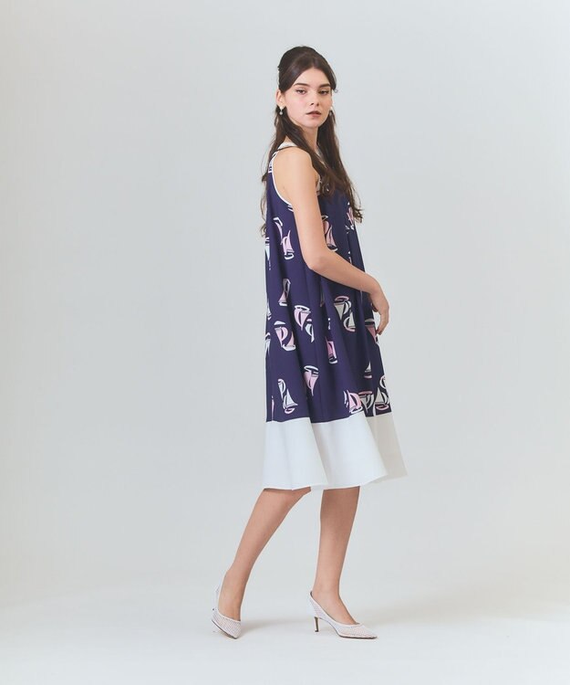 GRACE CONTINENTAL マリンホルタードレス ネイビー