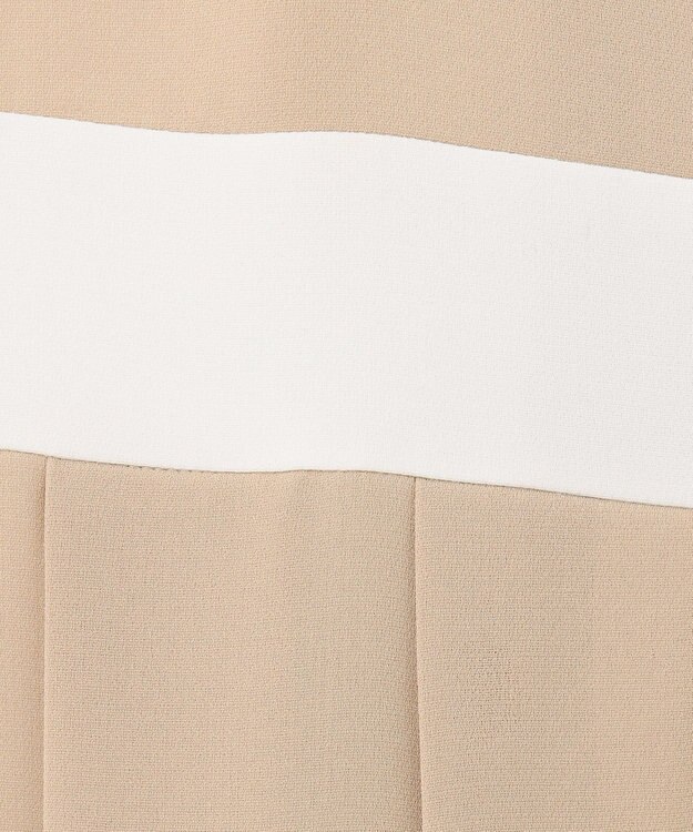 GRACE CONTINENTAL ラインバイカラードレス ベージュ