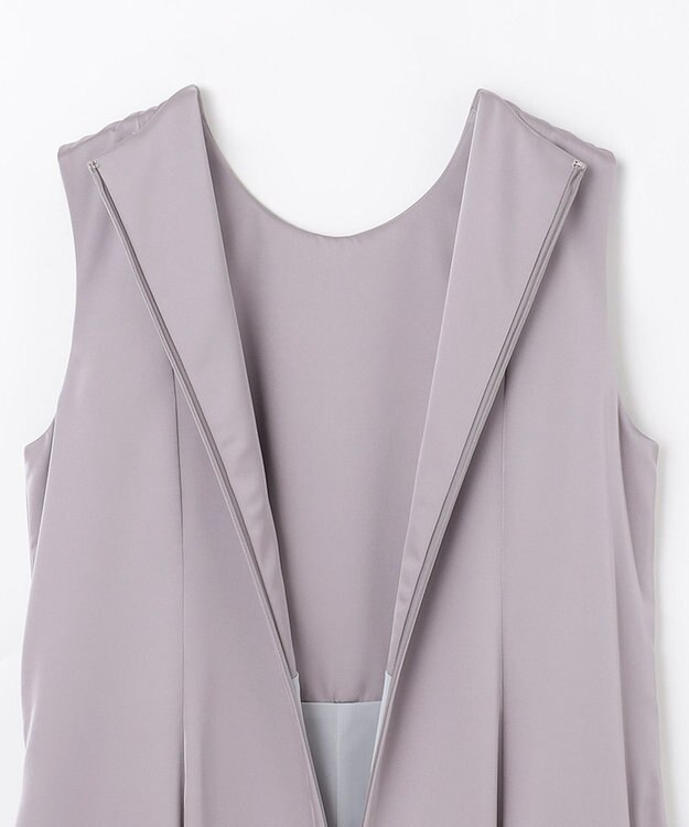 GRACE CONTINENTAL サテンフレアドレスパンツ グレー