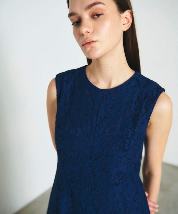 GRACE CONTINENTAL レースドレス ネイビー