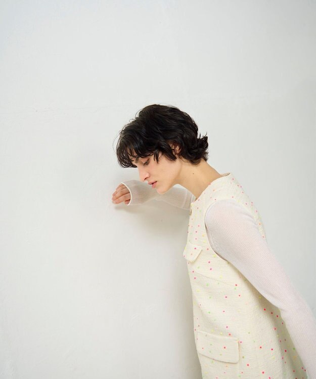 GRACE CONTINENTAL ネオンドットジャガードワンピース キナリ