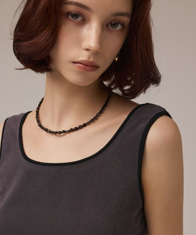 GRACE CONTINENTAL ルーズパーカーsetトップ チャコール