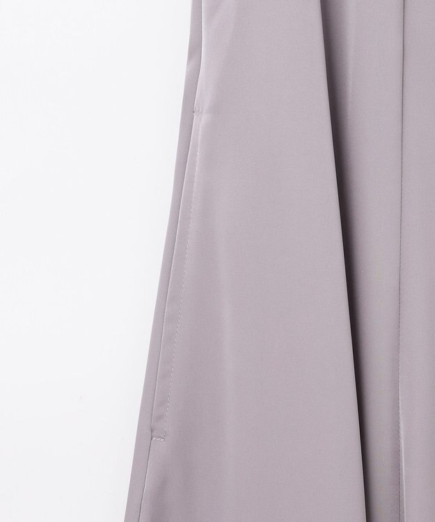 GRACE CONTINENTAL サテンフレアドレスパンツ グレー