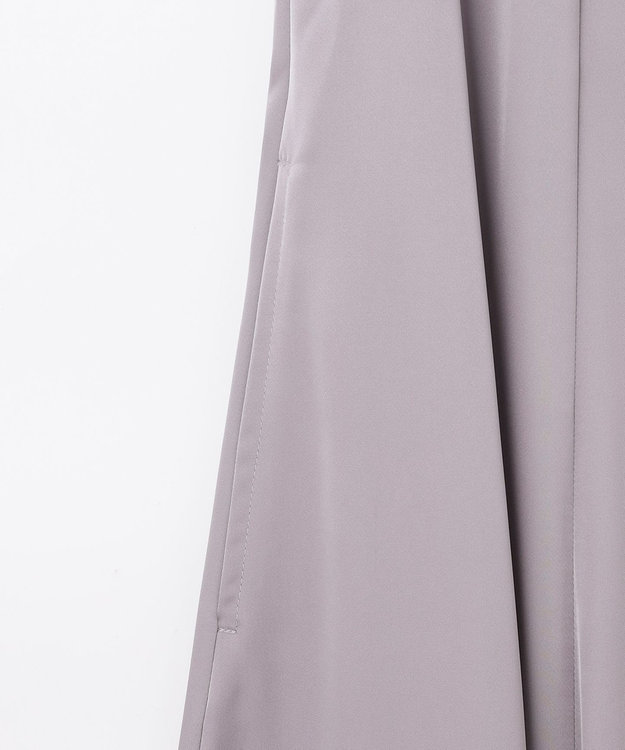GRACE CONTINENTAL サテンフレアドレスパンツ グレー