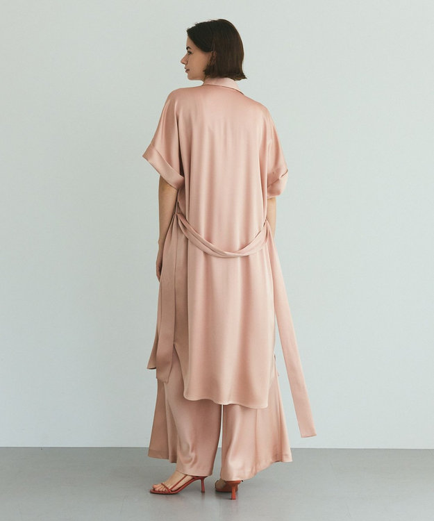 GRACE CONTINENTAL ダブルサテンシャツドレス ピンク