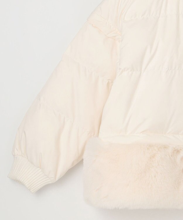 GRACE CONTINENTAL ヘムファーショートダウンジャケット キナリ