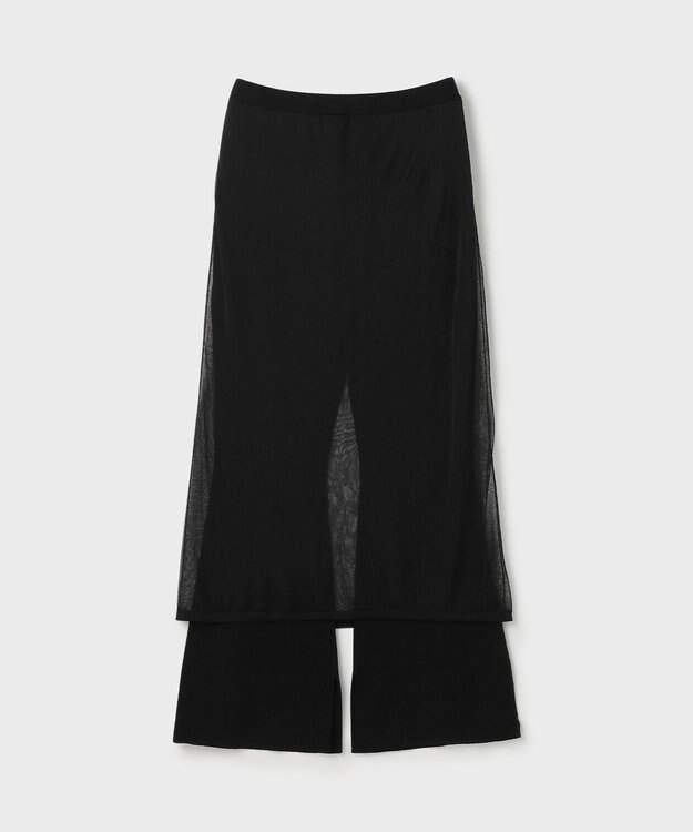 GRACE CONTINENTAL シアーニットパンツ ブラック