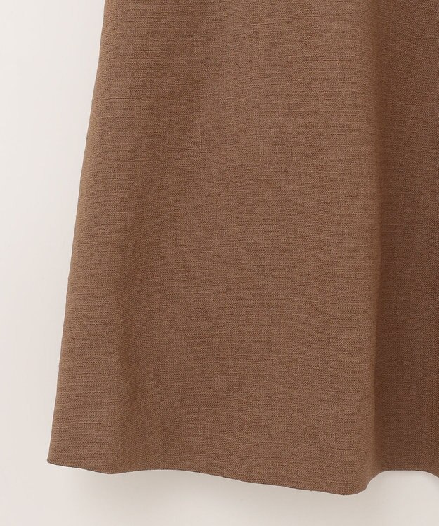 GRACE CONTINENTAL リネンタッチサファリドレス ブラウン