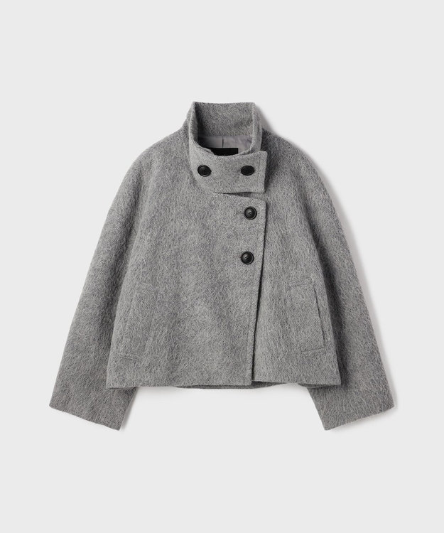 GRACE CONTINENTAL アルパカシャギージャケット グレー