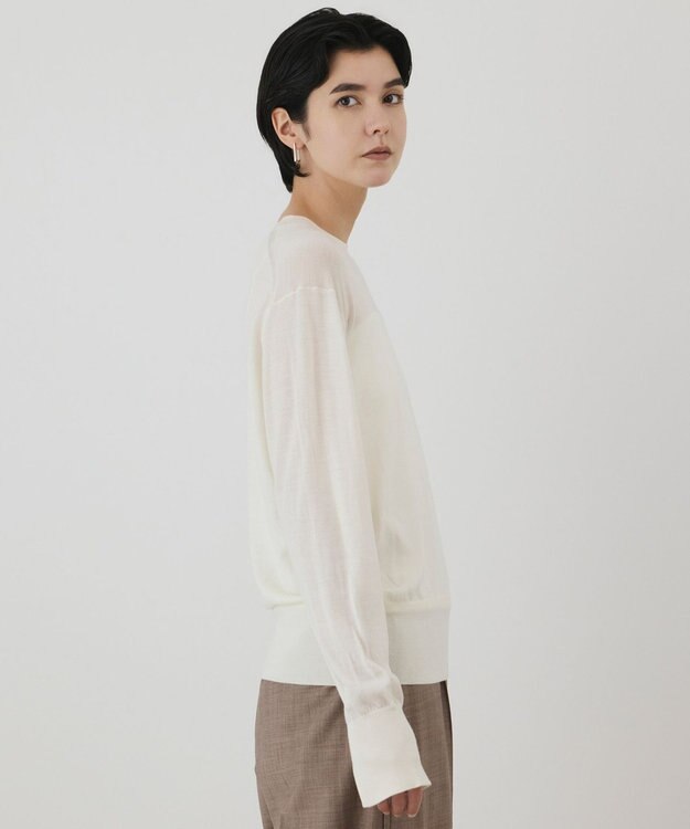 GRACE CONTINENTAL ウールシルククルーニットトップス キナリ