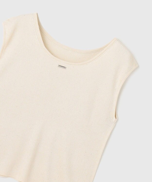 GRACE CONTINENTAL スパンコールリブトップ キナリ