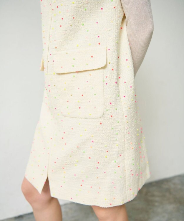 GRACE CONTINENTAL ネオンドットジャガードワンピース キナリ