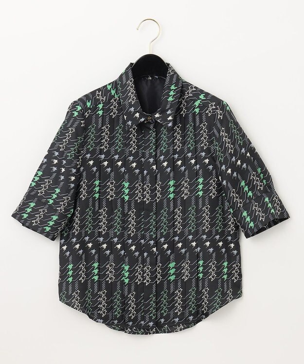 ほぼ未使用✨23SS 完売品✨グレースクラス チドリプリントタックブラウス 黒 ほぼ未使用✨23SS 完売品✨グレースクラス チドリプリントタック