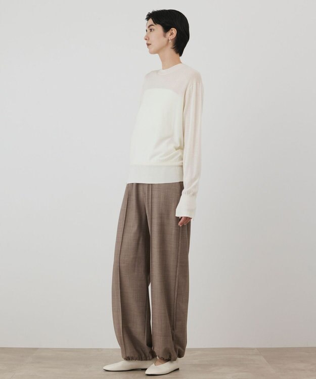 GRACE CONTINENTAL ウールシルククルーニットトップス キナリ