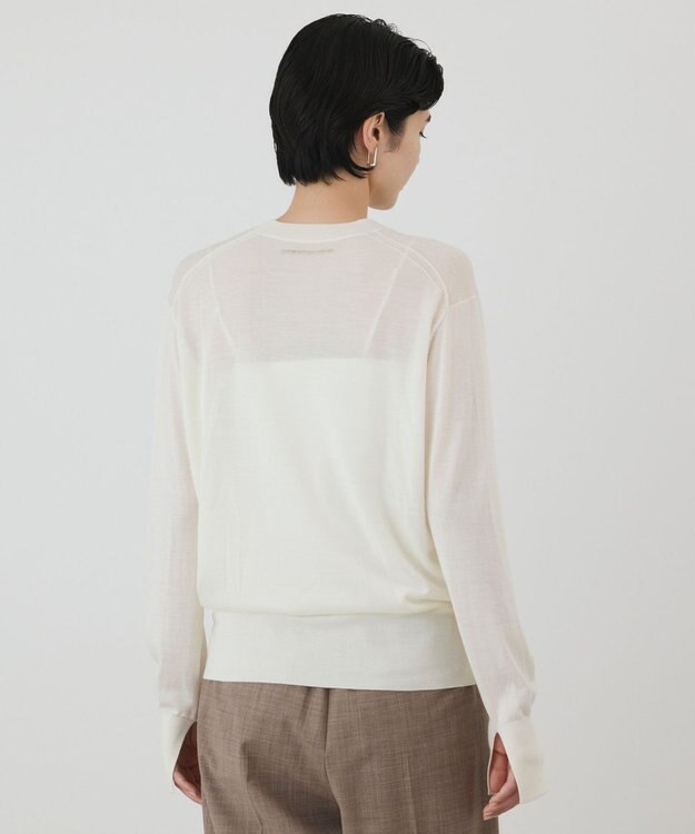 GRACE CONTINENTAL ウールシルククルーニットトップス キナリ