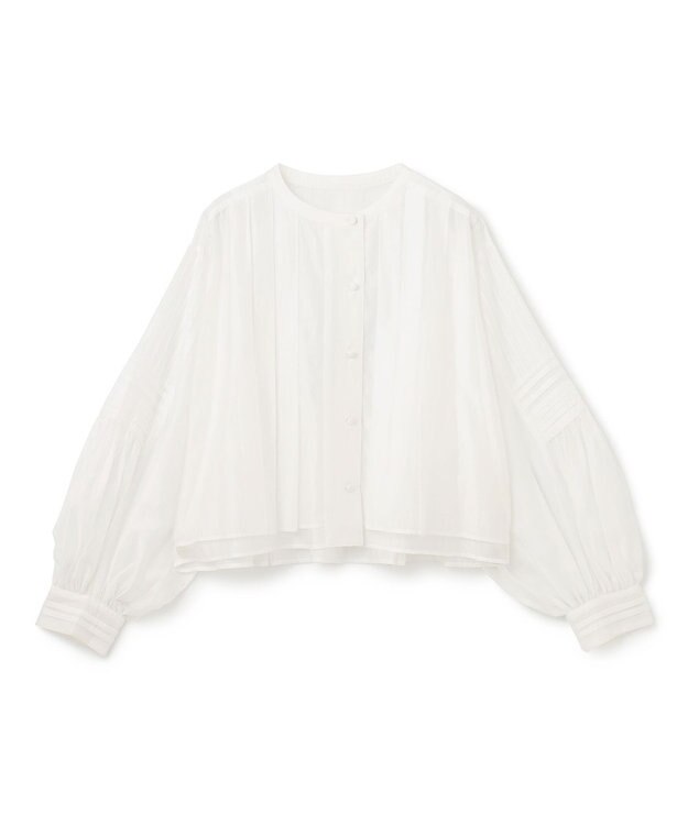 GRACE CONTINENTAL ピンタックショートブラウス ホワイト