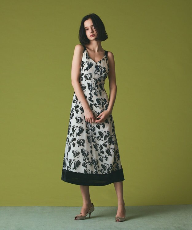 GRACE CONTINENTAL リボンオパールドレス キナリ