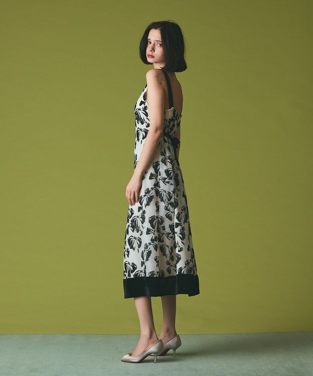 GRACE CONTINENTAL リボンオパールドレス キナリ