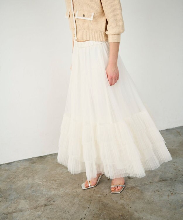 GRACE CONTINENTAL ボリュームチュールスカート キナリ