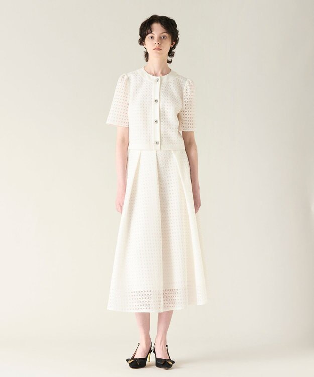 GRACE CONTINENTAL レースショートトップ ホワイト