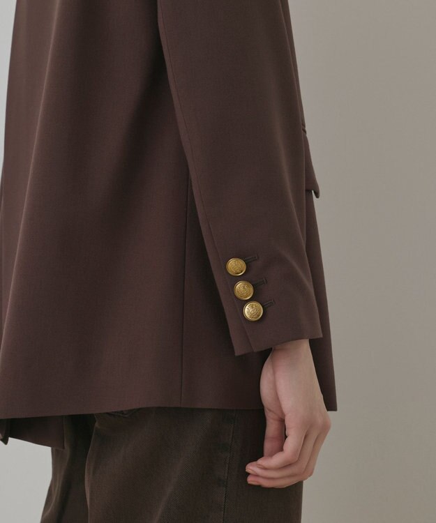 GRACE CONTINENTAL バックベンツダブルジャケット ブラウン