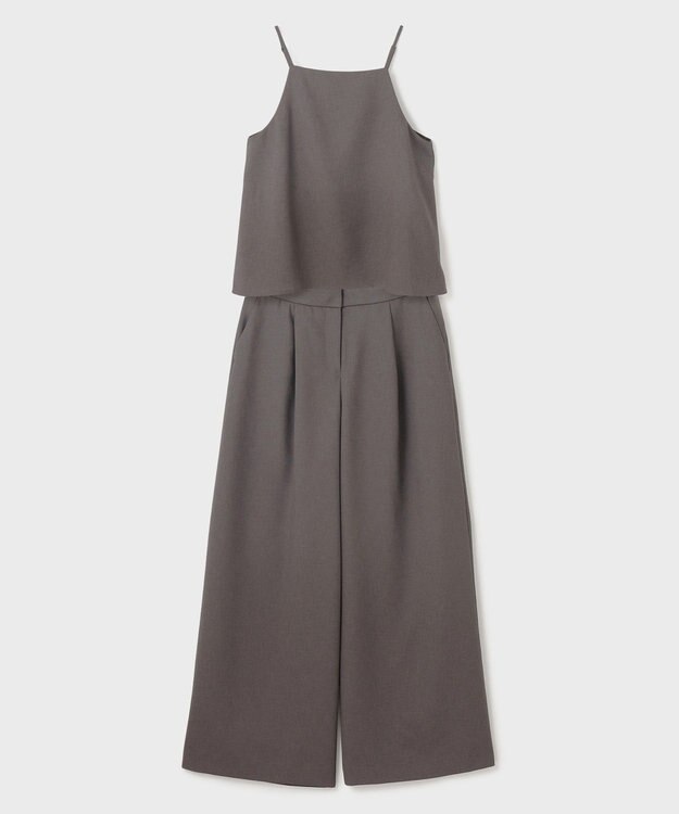 GRACE CONTINENTAL キャミ付レイヤードパンツ チャコール