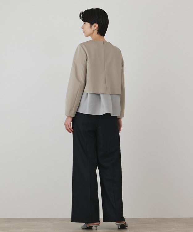 GRACE CONTINENTAL シアーフレアカットトップ ベージュ