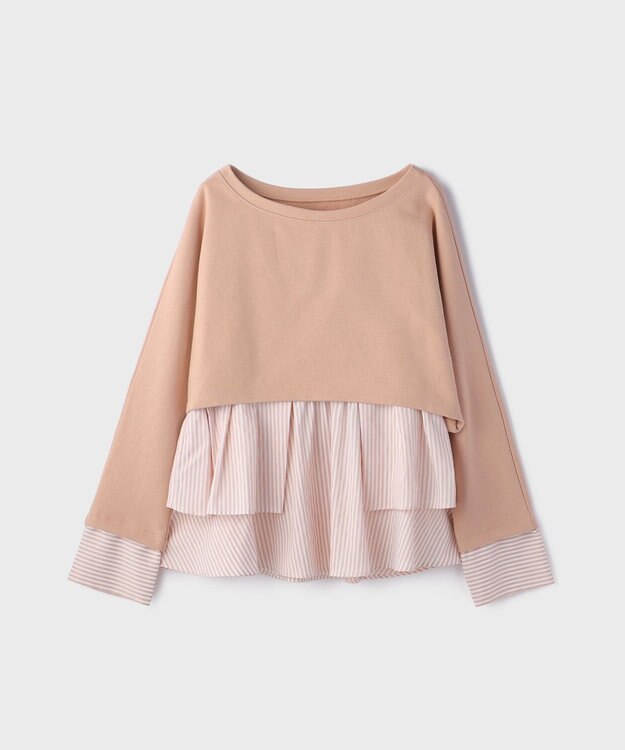 GRACE CONTINENTAL タックフリルヘムカットトップ ピンク