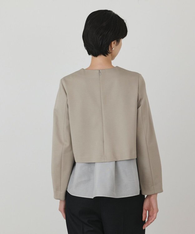 GRACE CONTINENTAL シアーフレアカットトップ ベージュ