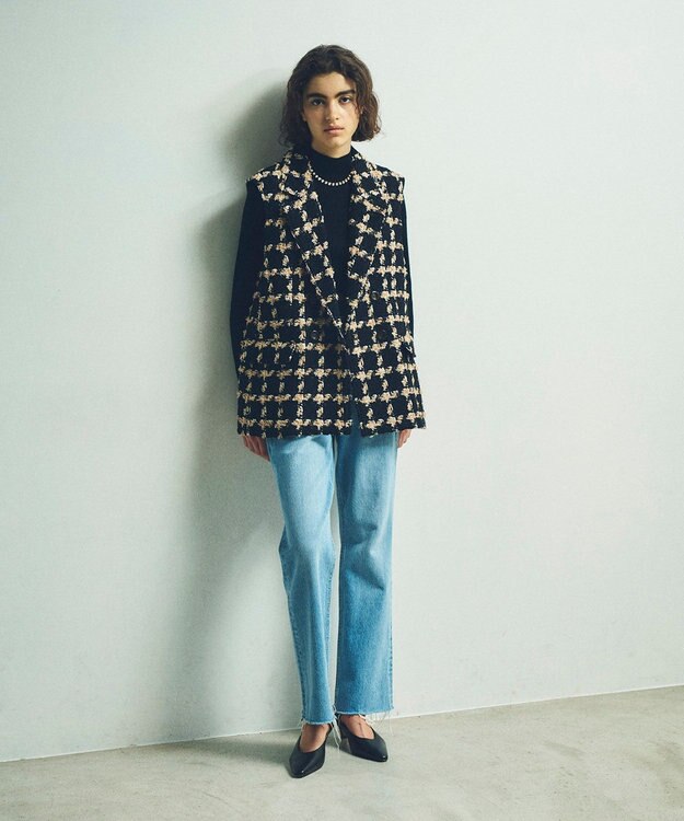 グレースコンチネンタル　フェザーチェックツイードジレ　グレースクラス フェザーチェックツイードジレ / GRACE CONTINENTAL | GRACE