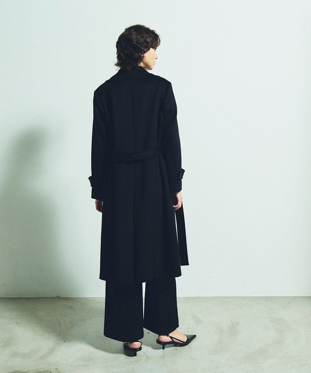 GRACE CONTINENTAL カシミヤガウンコート ブラック