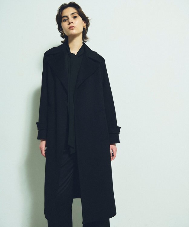 GRACE CONTINENTAL カシミヤガウンコート ブラック