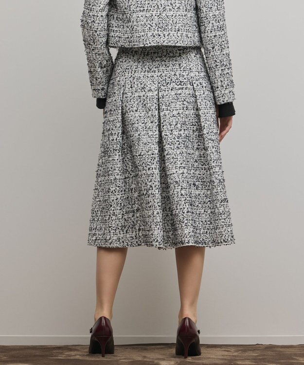 GRACE CONTINENTAL ミックスツイードスカート ブラック